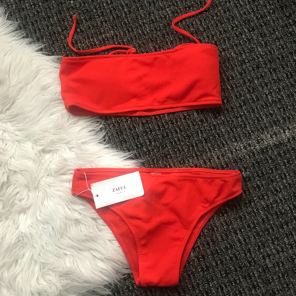 Red Bandeau Bikini